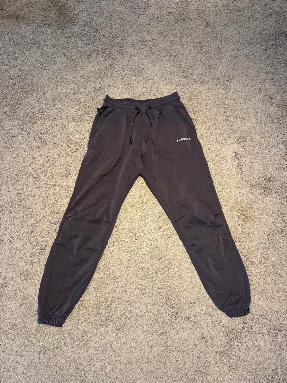 YoungLA Black Jogger Sweatpants with Drawstring Medium